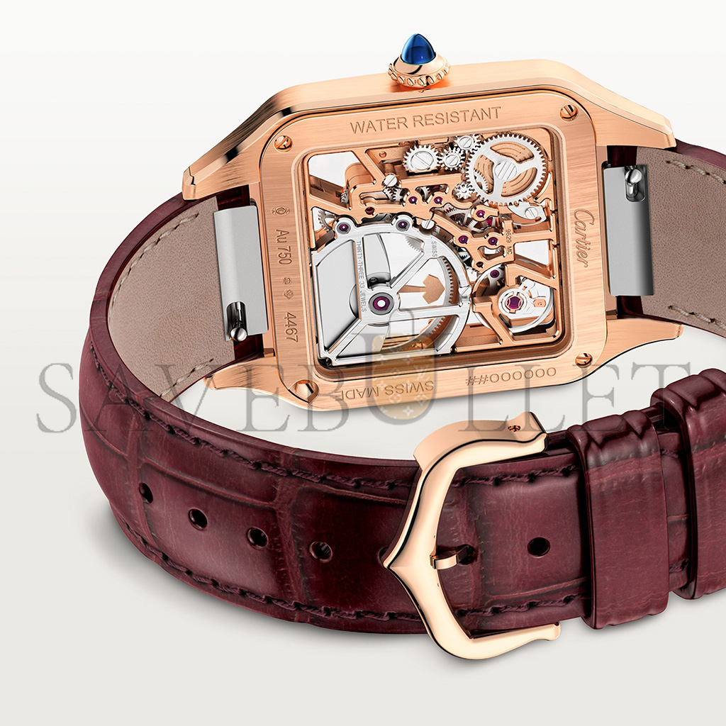 CARTIER SANTOS-DUMONT SKELETON WATCH WITH MICRO-ROTOR WHSA0030 CARTIER SANTOS-DUMONT SKELETON WATCH WITH MICRO-ROTOR WHSA0030